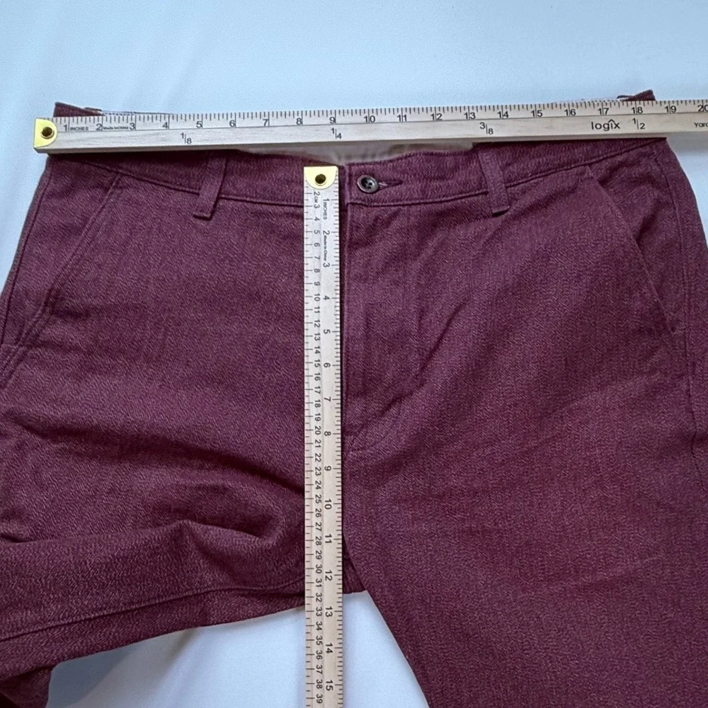 Levis Mens Jogger Pants 36x32‎ Burgundy Heathered Elastic Cuff Chino 4433